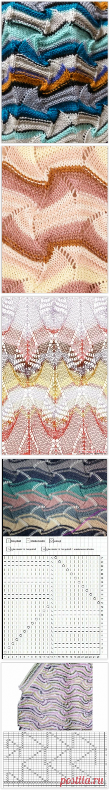 Узоры Миссони - просто и безумно красиво! 10 схем вязания спицами!