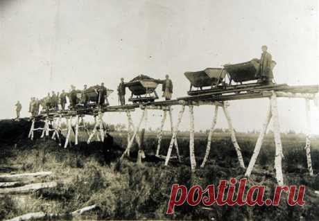28 фотографий 100-летней давности, на которых запечатлены интереснейшие события из истории России
6. Строительство Дальневосточной ЖД