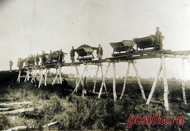 28 фотографий 100-летней давности, на которых запечатлены интереснейшие события из истории России
6. Строительство Дальневосточной ЖД