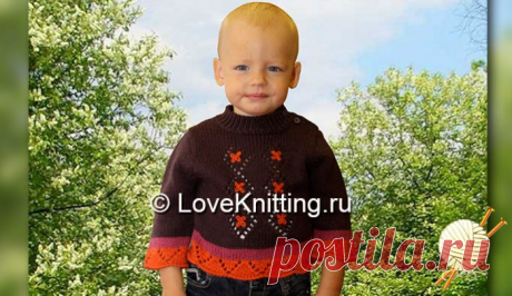 Пуловер c вышивкой | Loveknitting.ru