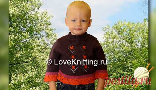 Пуловер c вышивкой | Loveknitting.ru