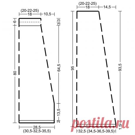 Двухслойная юбка - схема вязания спицами. Вяжем Юбки на Verena.ru