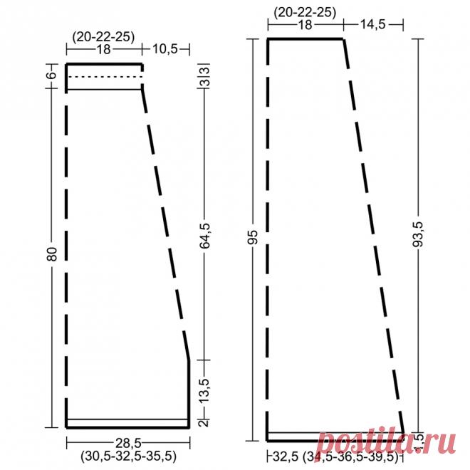 Двухслойная юбка - схема вязания спицами. Вяжем Юбки на Verena.ru