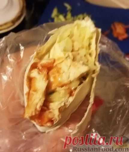 Рецепт: Шаурма с курицей в домашних условиях на RussianFood.com