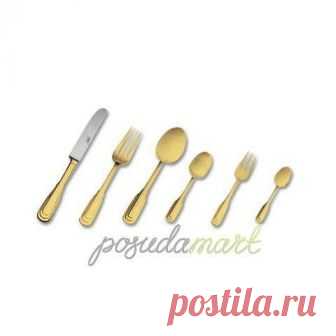 Набор столовых приборов 36 пр 6 персон нержавеющая сталь 18/10 золото/металлик серия Приборы Caprice Zepter International LB-300-G с доставкой - Posudamart.Ru