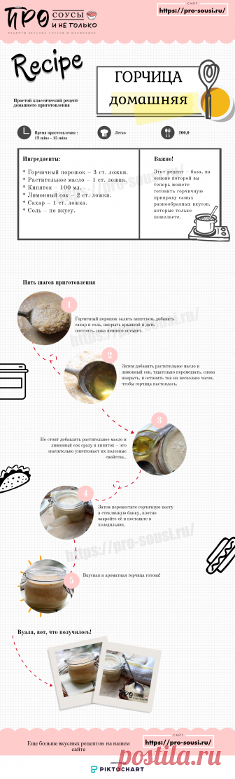 Домашняя горчица - полезные свойства и рецепты приготволения