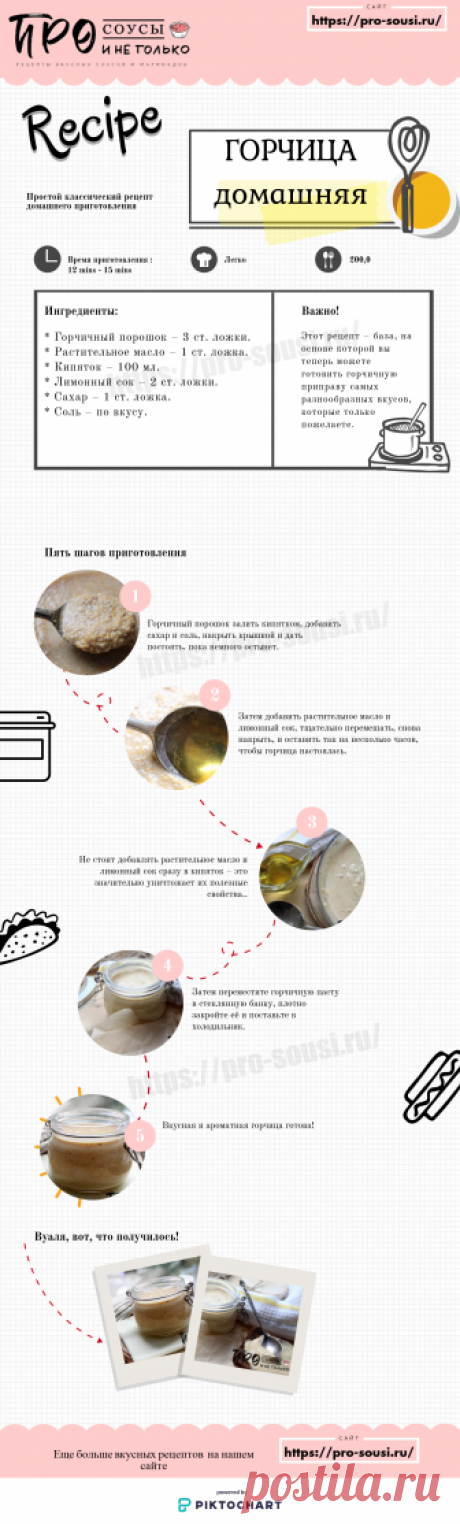 Домашняя горчица - полезные свойства и рецепты приготволения