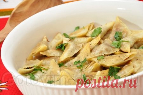 Кундюмы (постные пельмени с грибной начинкой)