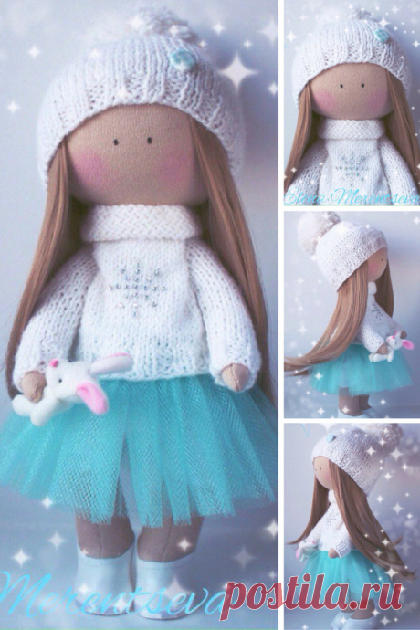 Handmade doll Fabric doll Tilda doll Textile by AnnKirillartPlace