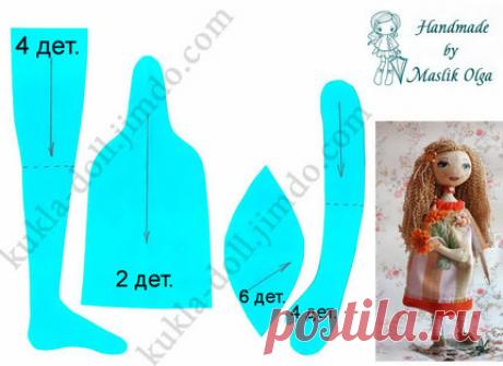 Выкройки текстильных кукол и игрушек - Куклы ручной работы, тильды, куклы ангелы, фея, текстильные зайцы. Выкройки кукол и игрушек