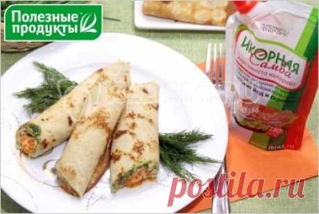 Блины с икорной закуской - Рецепты. Выпечка. Блины