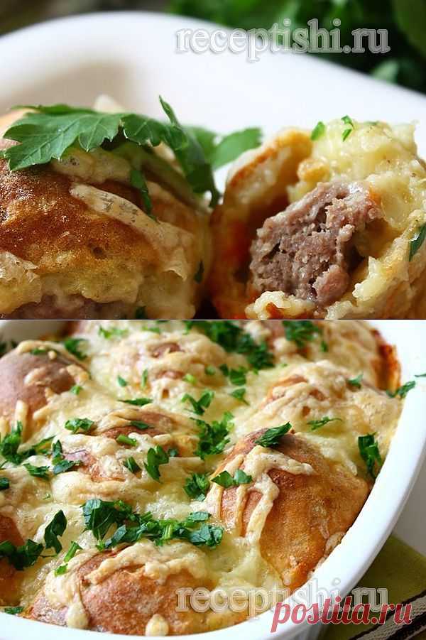 Картофельные шарики с начинкой, в духовке | Кулинарные рецепты с фото на Рецептыши.ру