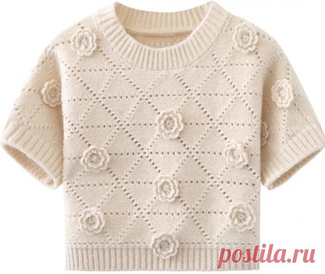 Несложные летние вязаные безрукавки со схемами