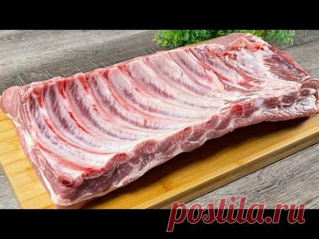 Рёбра с грибами