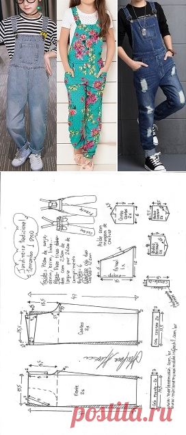 Традиционный комбинезон унисекс - Своими руками - Марлен мукай - детская выкройка