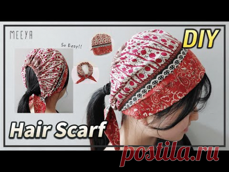 헤어스카프&두건| DIY| Making Hairscarf &Bandana| 남여가능!| Écharpe tête| Головной платок| وشاح الرأس| ผ้าพันคอ