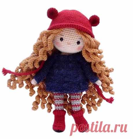 Бесплатный мастер-класс по вязанию Кукла Ненси. Автор описания - Nina. 🧶Схемы вязания игрушек IRINELY.ART🧵