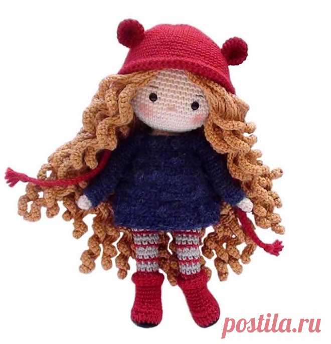 Бесплатный мастер-класс по вязанию Кукла Ненси. Автор описания - Nina. 🧶Схемы вязания игрушек IRINELY.ART🧵