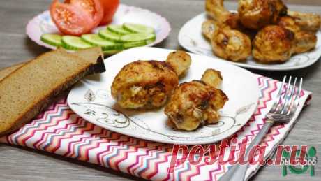 Сочная куриная голень на сковороде