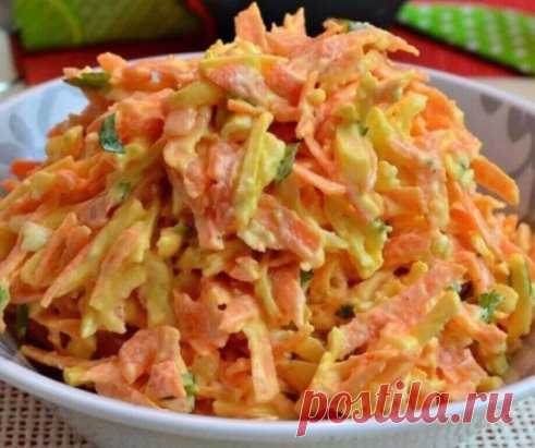 Салат из моркови с сыром и яйцами. Какая же вкуснотища!
Максимально простой, быстрый и очень вкусный! 
Ингредиенты:
- крупная морковь - 1 шт.;
- яйца варёные - 2 шт.;
- сыр твёрдый - 60 г;
- петрушка - 3-4 веточки;
- чеснок - 3 зубчика;
- соль, перец - по вкусу;
- сметана (или майонез) - 2 ст. л.
Как готовить:
Натереть на средней тёрке очищенную сырую морковь. Яйца также очистить и натереть на тёрке.
В салат из сырой моркови и яиц добавить натёртый твёрдый с...