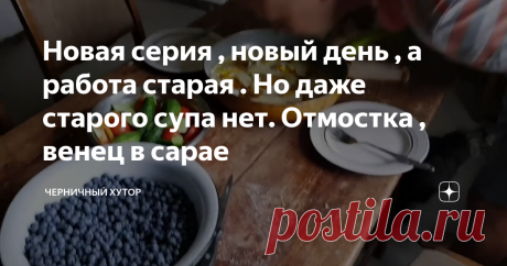 Новая серия , новый день , а работа старая . Но даже старого супа нет. Отмостка , венец в сарае