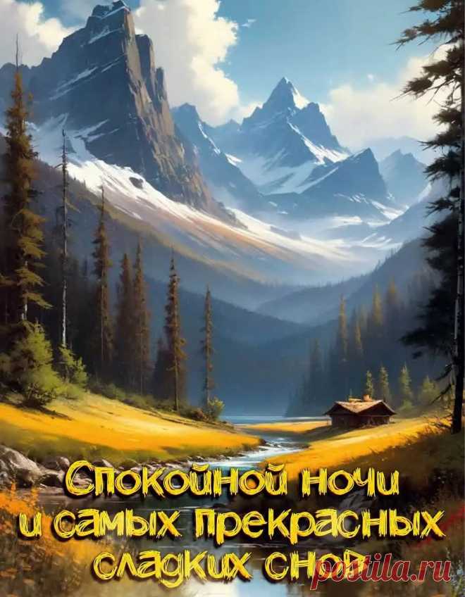Картинка спокойной ночи сладких снов с природой