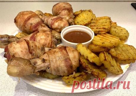 (7) Куриная голень в беконе - пошаговый рецепт с фото. Автор рецепта Алла . - Cookpad