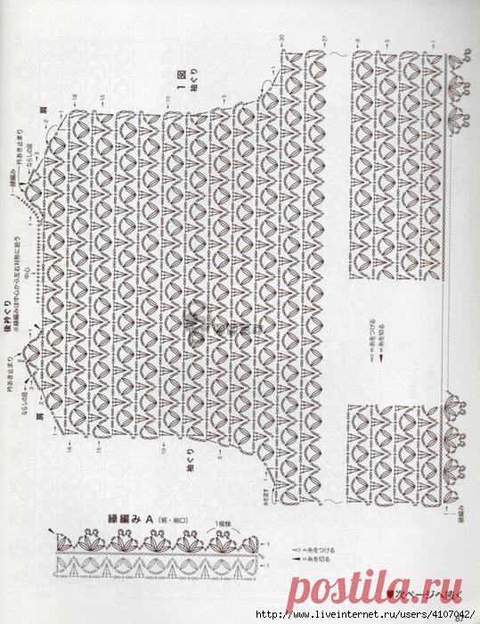 ГОЛУБОЙ ЖАКЕТ АЖУРНЫМ УЗОРОМ. КРЮЧОК