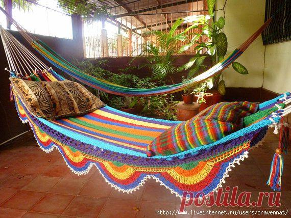 ВЯЗАНЫЙ ГАМАК | Самоцветик