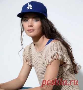 Сетчатый топ тунисским крючком (Phildar № 4703). Все размеры. / parijanka.info