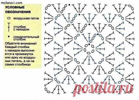 Длинный жилет Бабушкин квадрат