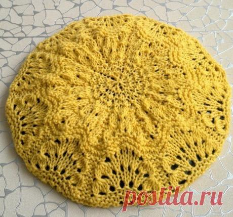 =Ажурный берет и митенки=