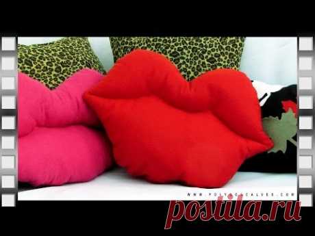 Faça você mesma Almofada boca beijo Dia dos namorados | Poly Gonçalves