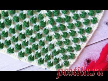 "Изумрудная россыпь"//Узор для шали и бактуса//Crochet shawl