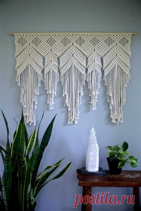 Macrame Wall Hanging Natural White Cotton Rope on от BermudaDream: