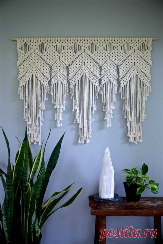 Macrame Wall Hanging Natural White Cotton Rope on от BermudaDream: