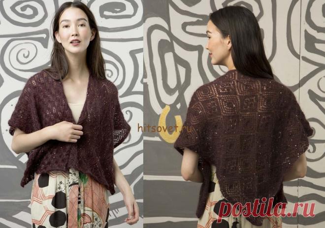 Красивая шаль спицами