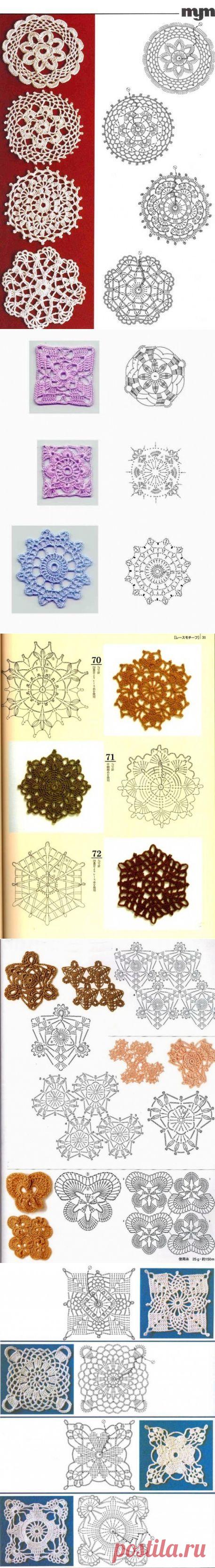 мотивы со схемами / Вязание крючком для начинающих / PassionForum - мастер-классы по рукоделию