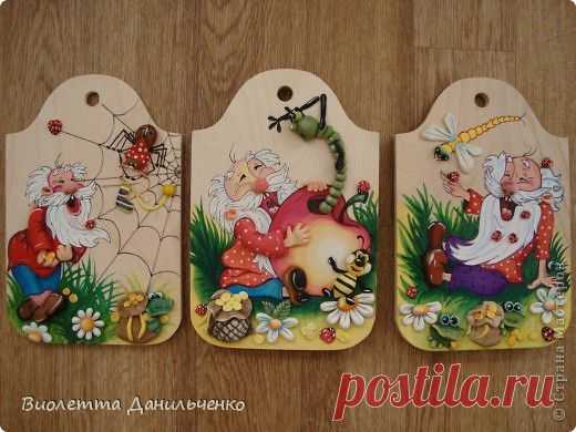 Роспись кух. досочки + лепка из соленого теста