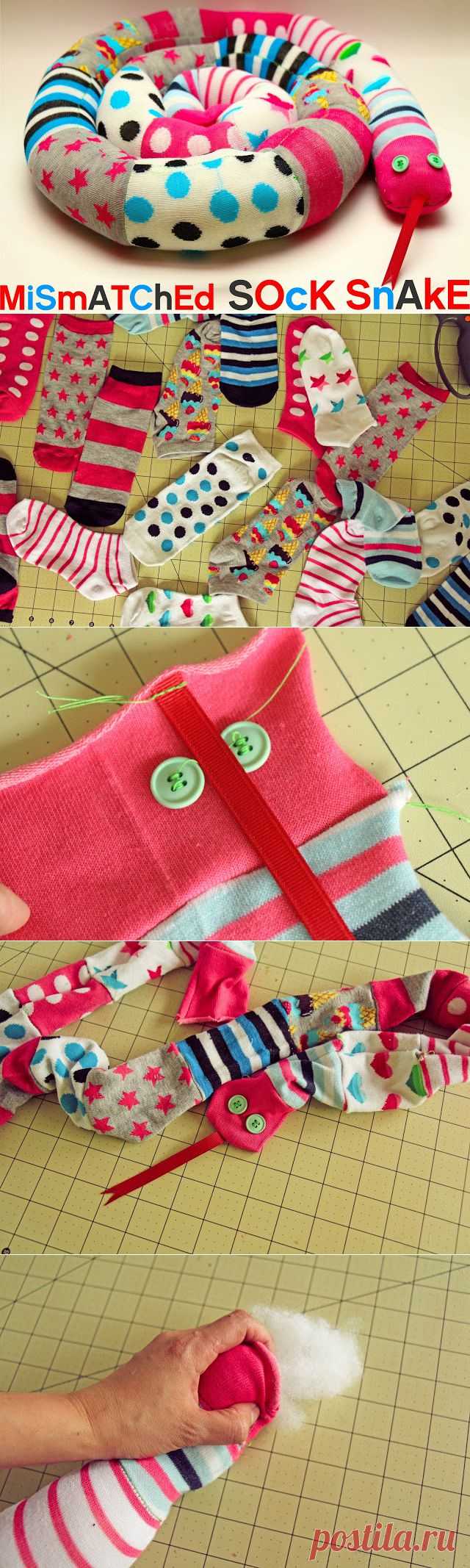 Grosgrain: Mismatched Socks? Sew a Sock Snake!