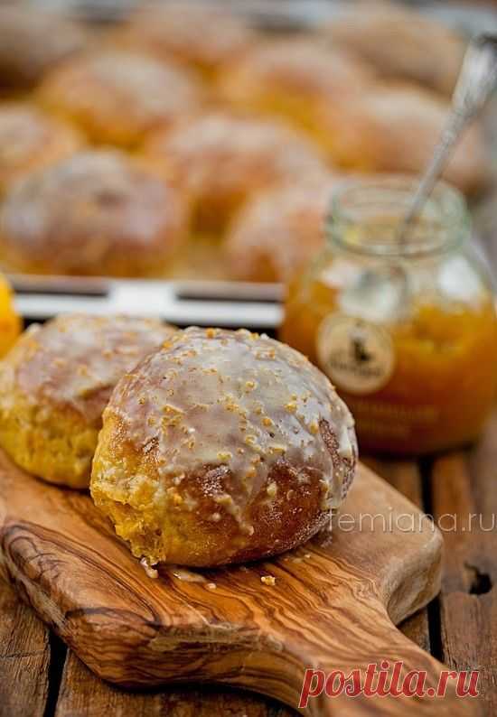 Вкуснейшие тыквенные пышки в духовке с апельсиновой начинкой | FEMIANA