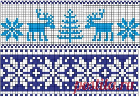 Норвежские узоры спицами