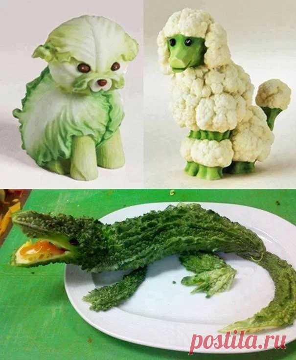 Поделки из овощей и фруктов для детского сада и школы!!
