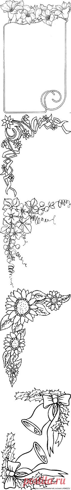 Шаблоны -уголки и рамочки.