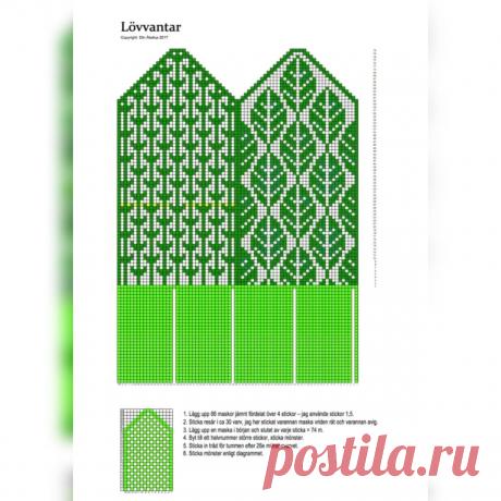 Варежки спицами жаккардом. 15 примеров со схемами узоров | Стильное вязание KNITMILO | Дзен