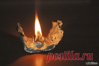 Как из ваты, фольги и вазелина сделать отличную свечу?