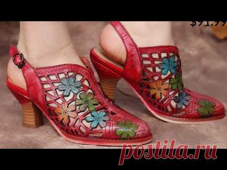 RETRO SOCOFY NEW COLOURS NEW FLOWERS FOOTWEAR DESIGN NEW SHOES SANDALS COLLECTION FOR LADIES