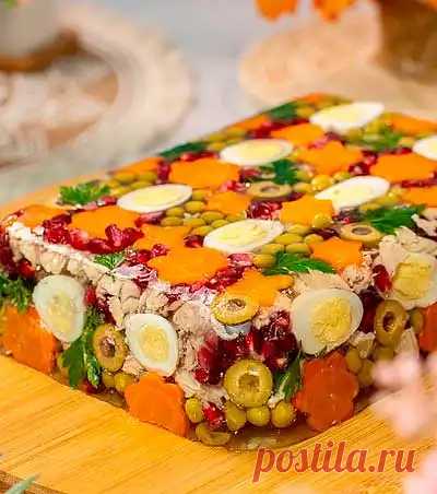 Рецепт заливного из курицы