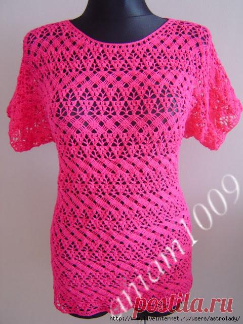 летняя туника крючком