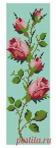 Схема роз для вышивки крестиком бисером